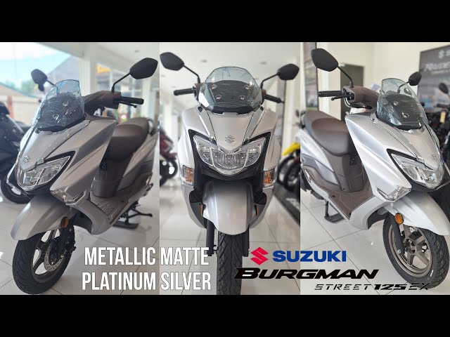 Metallic Matte Platinum Silver - 2024 New Suzuki Burgman Street EX Presyo & Specs - GaNda neto!