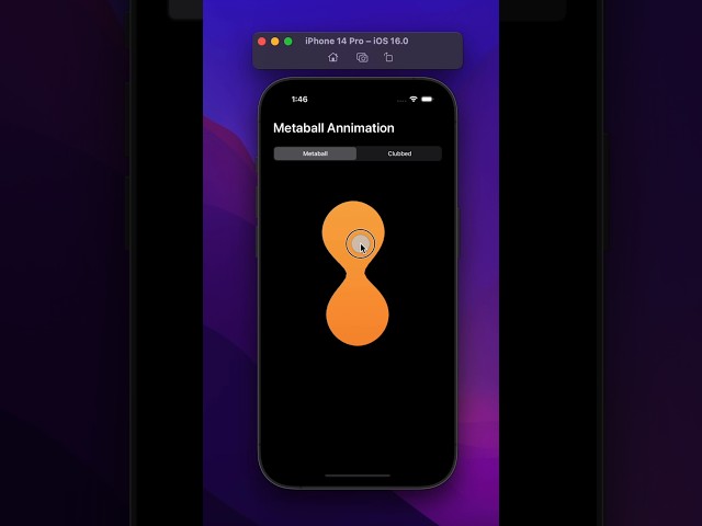 Made a iPhone 14 Dynamic Island inspired Meta ball animation effect using #SwiftUI