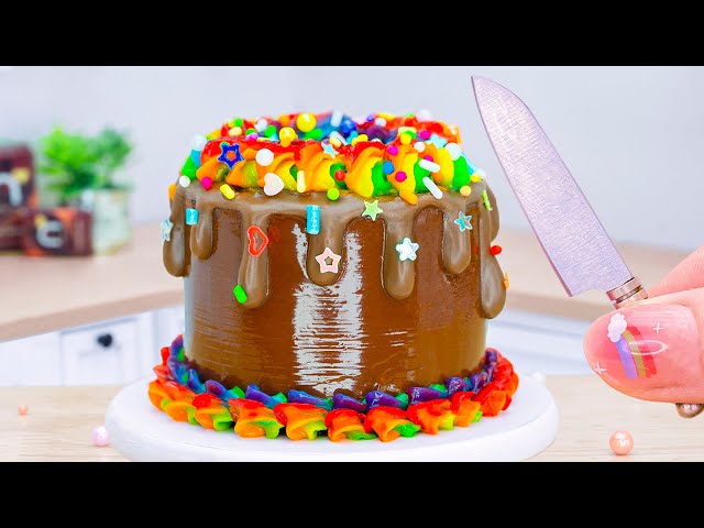Most Satisfying Miniature Chocolate Cake Recipe - How To Make The Ultimate Rainbow Chocolate Cake