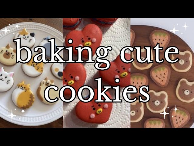 baking cute cookies 🍪🍰🧁 #tiktokcompilation #aestheticvideo #bakingcookies #cutefood