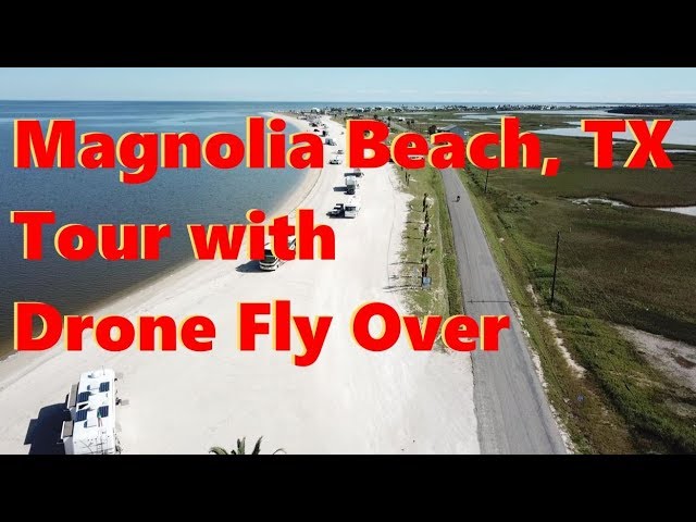 Boondocking at Magnolia Beach, TX with Drone Fly Over