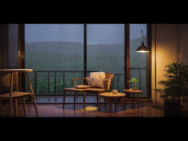It started raining suddenly at dusk.| Soft Rain for Sleep, Study and Relaxation