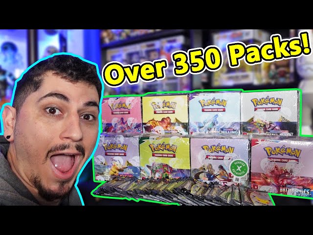 Opening Over 350 Packs of Pokemon Cards & 9 Booster Boxes! 10k Party!