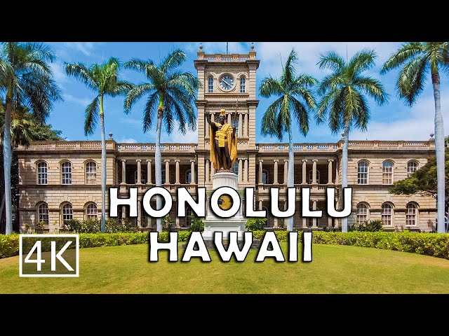 [4K] Capital of Hawaii - Downtown Honolulu Oahu - Walking Tour