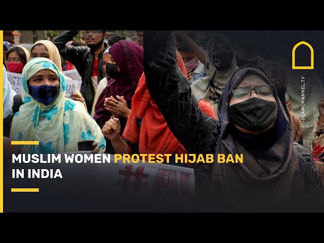 Muslim Women Protest Hijab Ban in India