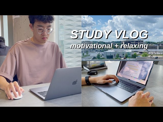 STUDY VLOG | motivational & relaxing STUDY WITH ME & CLASSES *PRODUCTIVE DAY as a COLLEGE STUDENT*