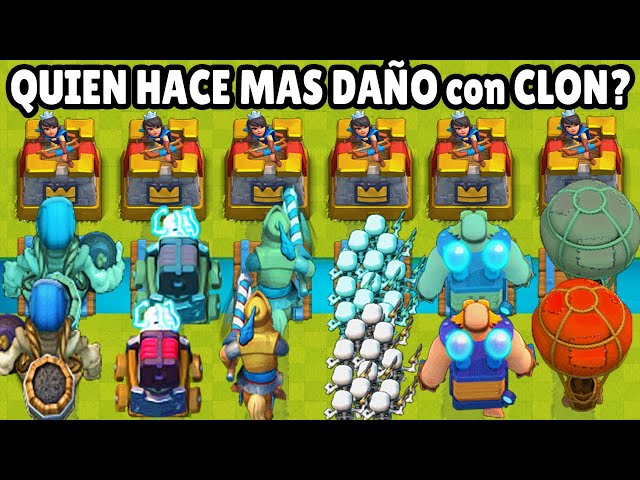 WHICH CARD DOES MORE DAMAGE using CLONE? | CLASH ROYALE OLYMPICS