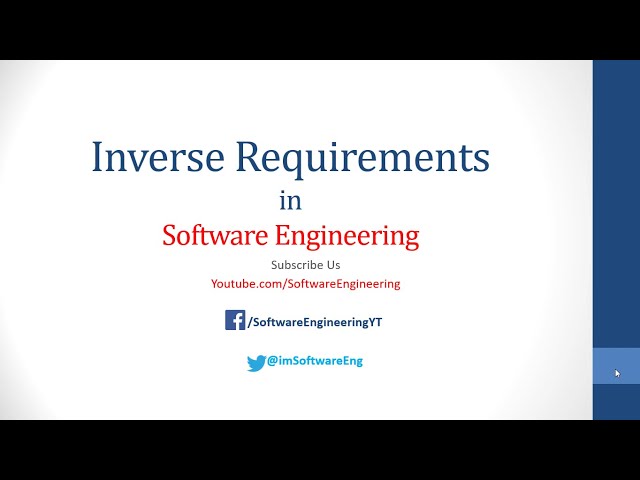 Inverse requirements in software Engineering | Urdu / Hindi