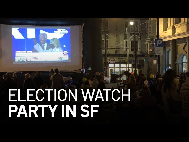 Biden Supporters Gather for Election Night Watch Party in San Francisco
