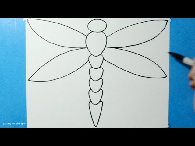 Daily Line Illusion #146 / 3D Dragonfly Pattern / Satisfying Spiral Drawing / Art Therapy