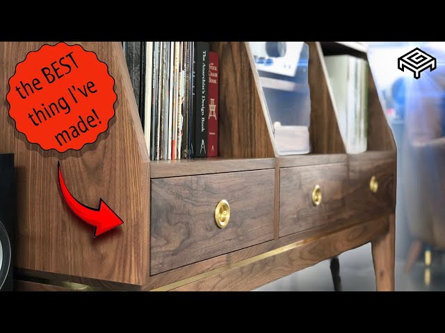 Transforming Wood & Metal into Audio Heaven: Building a Walnut & Brass Record Player Cabinet