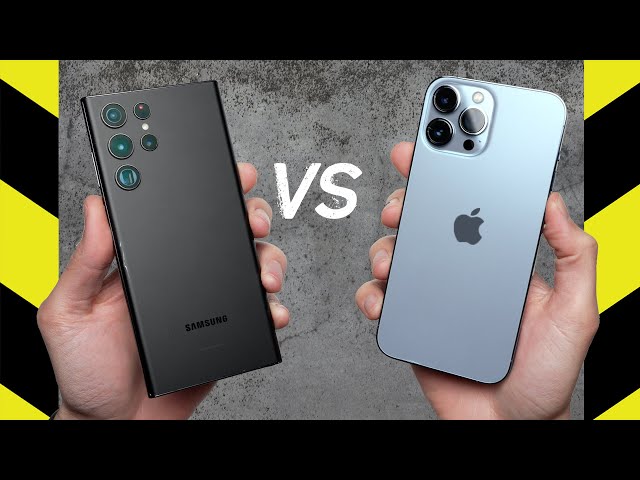 Galaxy S22 Ultra vs. iPhone 13 Pro Max Drop Test!