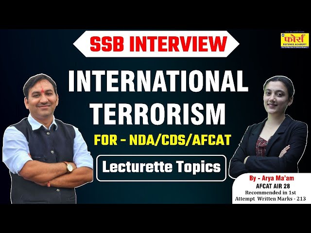international terrorism | How to deal with international terrorism |SSB Interview |SSB Preparation"