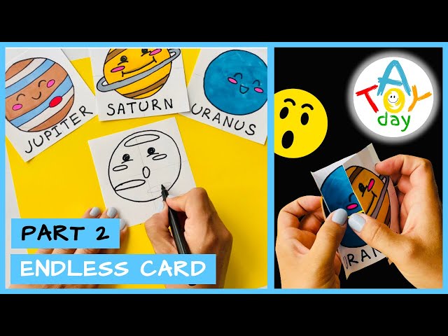 DIY Endless Card Part 2 | Planets | How to draw solar system planets | Simple Solar System Drawing