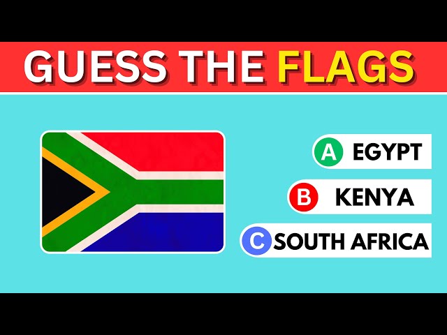 Guess and Learn ALL FLAGS OF AFRICA || Flag Quiz🚩🌎||