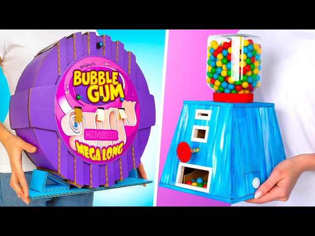 DIY Bubble Gum Dispensers || Fun Crafts From Cardboard