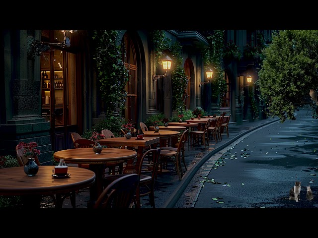 Relaxing Street Cafe Space | Gentle, Mellow Jazz Music, Smooth Bossa Nova for a Calm Mood