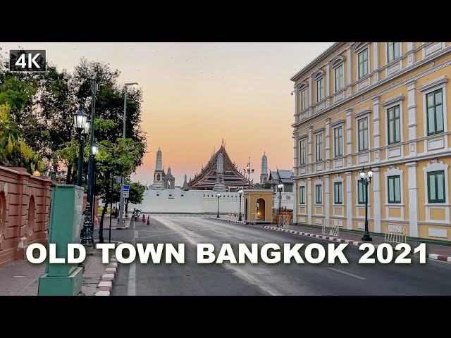 【4K】Rattanakosin Island, Grand Palace, Temples and Old Town | Bangkok Walk 2021
