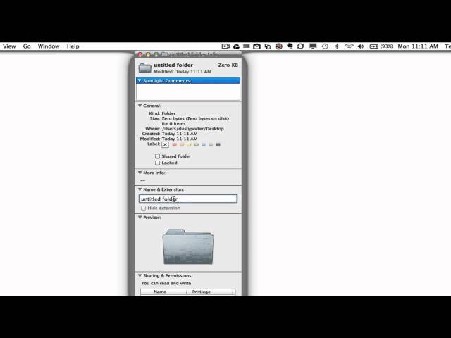 Mac Tutorial - How To Rename A Folder On A Mac