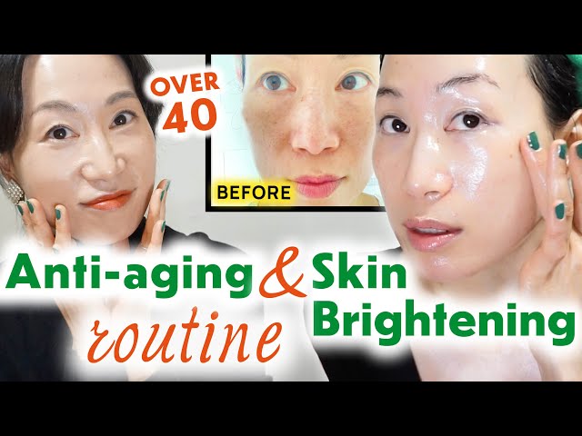 Goodbye wrinkles dark spots! Get unready with me! Anti-aging & Skin brightening night routine Over40