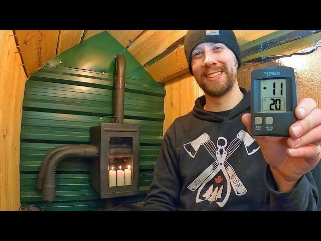 Candle Convection Heater- Winter Camping with my Off-Grid Stove! (Snowmobile Camper Series)