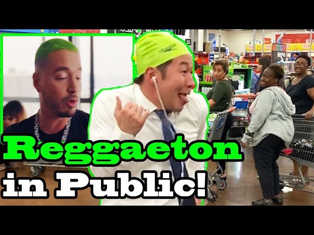 "REGGAETON" - J Balvin - Singing in Public!!