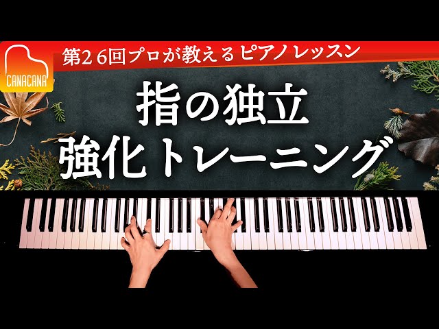 指の独立強化トレーニング【第26回カナカナピアノ教室】 CANACANA Piano Lesson#26