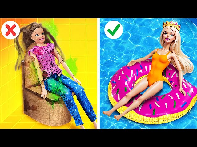 RICH VS POOR DOLL 🧸 Tiny Crafts vs Expensive Gadgets by 123 GO! GLOBAL