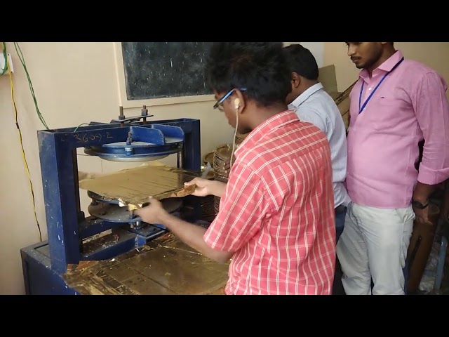 Adult with Deafblindness - Sathish Operating Paper Plate Machine