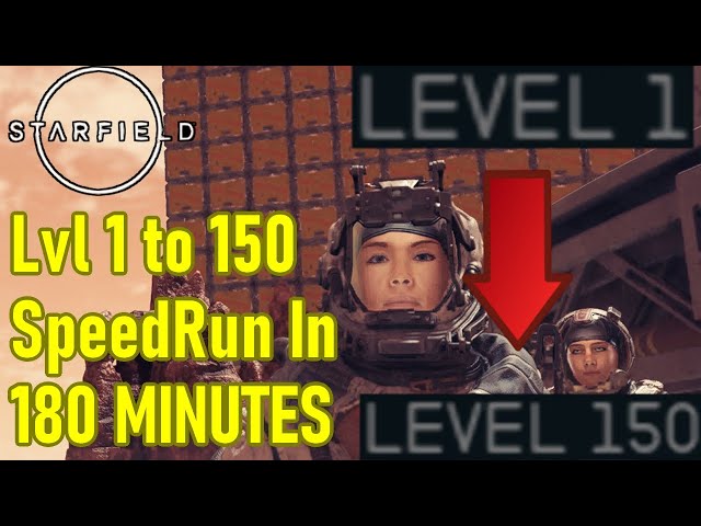 Starfield XP Farm Speedrun, level 1 to 150 in 180 MINUTES, outpost guide, money farm, level up FAST