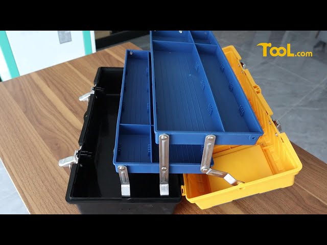 Multi-layer Plastic Cantilever Tool Box with Tray