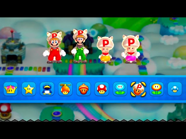 New Super Mario Bros U Deluxe – 4 Players Co Op Walkthrough