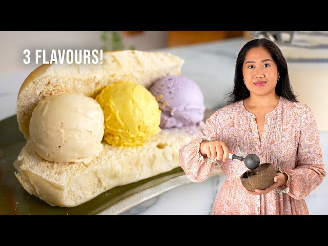 Nostalgic Ice Cream Bun but VEGAN | Malaysian Ais Krim Roti with Ninja CREAMi
