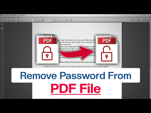 How to Remove Password from PDF File | Unlock PDF File