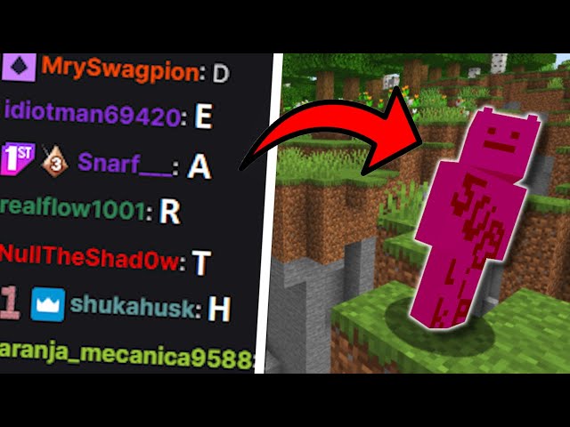 Minecraft, but if my Chat spells "earth" an earthquake starts...