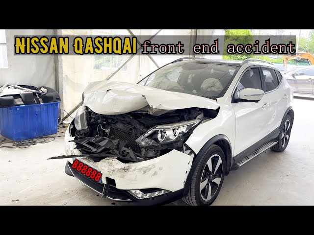 Perfect work！！the master shows how to repair a Nissan Qashqai with a front crash