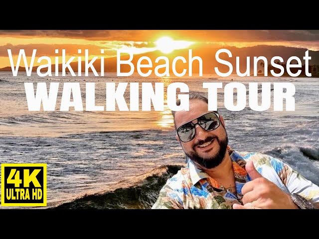 Waikiki Beach Sunset [4K] Walking Tour | Kalakaua Avenue | September 2022 #hawaii #oahu #honolulu