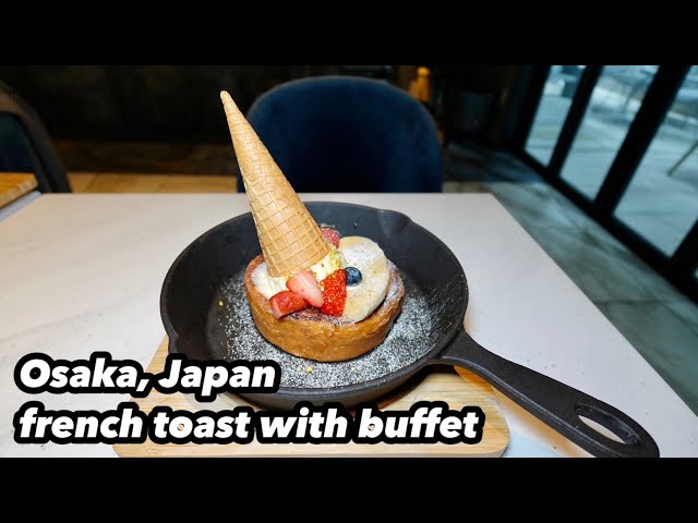 For breakfast! French toast with buffet! at R Hotel Namba South 1F Raporu in Osaka, Japan