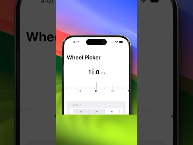 Horizontal Wheel Picker #animation using #swiftui for #ios 17 in #xcode 15