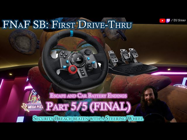 First Drive-Thru [5/5]: Endings! Car Battery and Escape Done w/ Steering Wheel! (Security Breach)
