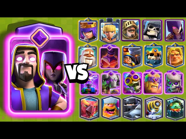 NEW WIZARD + WITCH vs ALL CARDS x2 | Clash Royale