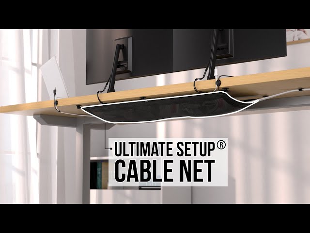 Best under desk cable management net solution!  Wire management tray - Desk cable tray - Cable net
