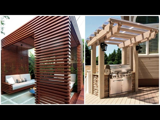 Small Backyard Oasis, 65 (White) Wood and Steel Pergola Design Ideas