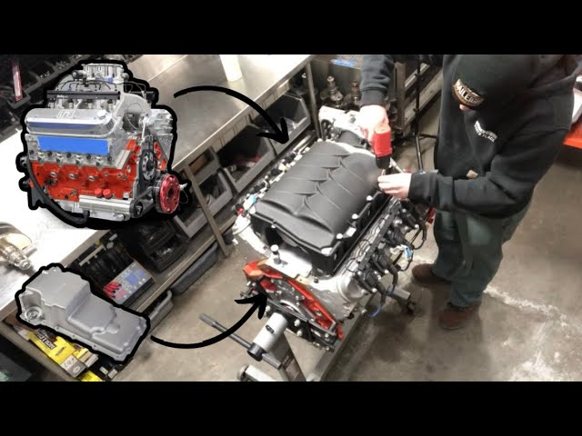 Swapping Cam on 440 lsx and Installing Holley Oil Pan (Sped Up)
