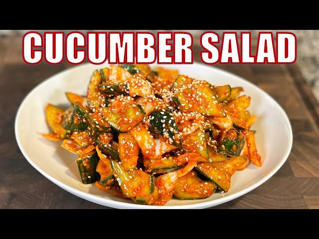 5 Minute Spicy Korean Cucumber Salad Recipe! | 아삭하고 매콤한 오이무침😘😊