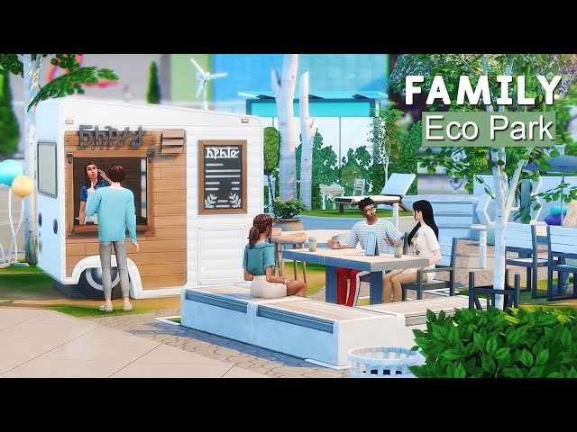 🌈Family Eco Park • Modern Exterior  | NoCC | Sims 4 Stop Motion