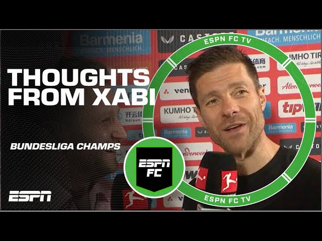 Xabi Alonso thinks EVERYONE at Bayer Leverkusen deserves credit 🏆 | ESPN FC
