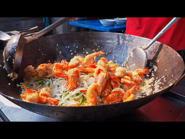 Amazing skill！Giant Shrimp Fried Rice, Wok Skills Master / 驚人的！巨大蝦炒飯, 炒鍋翻炒技巧 -Street Food