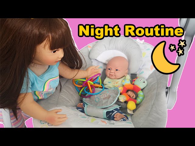 Reborn Toddler Girl and Baby Boy Night Routine