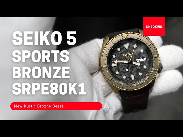 Unboxing Seiko 5 Sports Rustic Bronze SRPE80K1